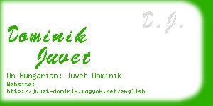 dominik juvet business card